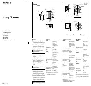 Handleiding Sony XS-R1345 Autoluidspreker