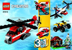 Brugsanvisning Lego set 31013 Creator Rød helikopter