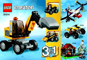 Bruksanvisning Lego set 31014 Creator Gravemaskin