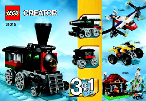 Mode d’emploi Lego set 31015 Creator La Locomotive