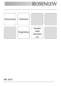 Käyttöohje Rosenlew RK3410X Uuni