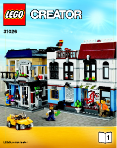 Bruksanvisning Lego set 31026 Creator Cykelbutik och kafé