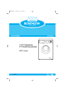 Käyttöohje Rosenlew RTF3122 Pesukone