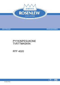 Käyttöohje Rosenlew RTF4020 Pesukone