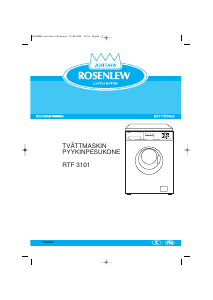 Käyttöohje Rosenlew RTF3101 Pesukone