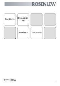 Bruksanvisning Rosenlew RTF71663W Tvättmaskin