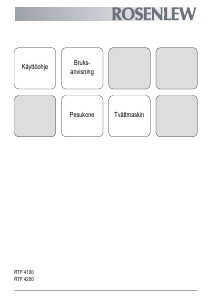 Bruksanvisning Rosenlew RTF4200 Tvättmaskin