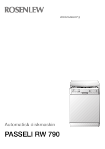 Bruksanvisning Rosenlew RW790 Diskmaskin