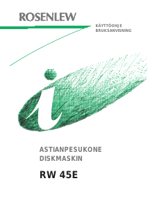 Bruksanvisning Rosenlew RW45E Diskmaskin
