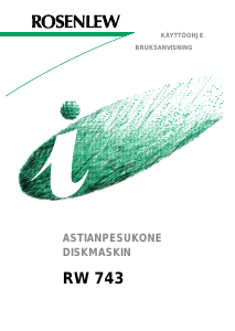 Bruksanvisning Rosenlew RW743 Diskmaskin