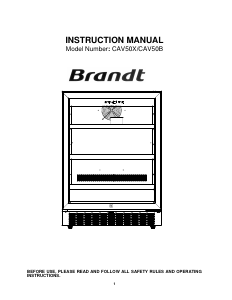 Handleiding Brandt CAV50B Wijnklimaatkast