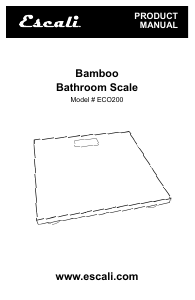Manual de uso Escali ECO200 Bamboo Báscula