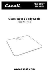 Manual de uso Escali B180SG Glass Waves Báscula