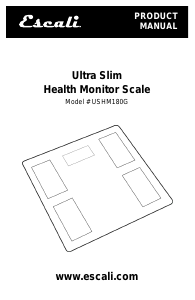 Manual de uso Escali USHM180G Ultra Slim Health Monitor Báscula