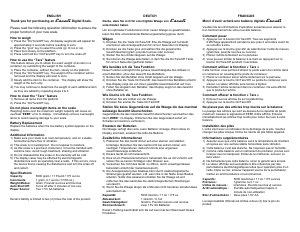 Handleiding Escali P115 Primo Keukenweegschaal