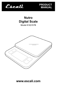 Manual Escali SQ157B Nutro Kitchen Scale