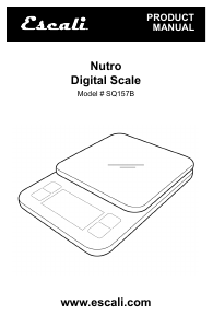 Handleiding Escali SQ157B Nutro Keukenweegschaal