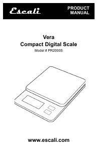 Manual Escali PR2000S Vera Kitchen Scale