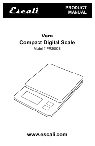 Handleiding Escali PR2000S Vera Keukenweegschaal