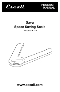 Manual Escali F115 Savu Kitchen Scale