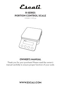 Manual Escali RS136 Kitchen Scale