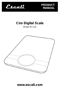 Manual Escali C115 Ciro Kitchen Scale