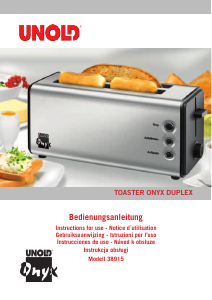 Handleiding Unold 38915 Onyx Duplex Broodrooster