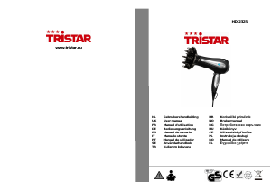 Használati útmutató Tristar HD-2325 Hajszárító
