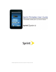 Manual ZTE Optik 2 (Sprint) Tablet