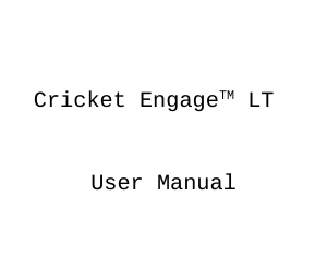 Manual ZTE Cricket Engage LT Mobile Phone