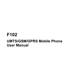 Handleiding ZTE F102 Mobiele telefoon