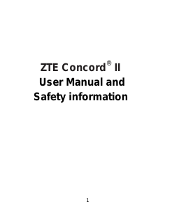 Manual ZTE Concord II Mobile Phone