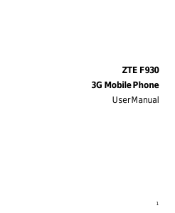 Handleiding ZTE F930 Mobiele telefoon
