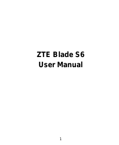 Handleiding ZTE Blade S6 Mobiele telefoon