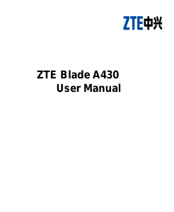 Manual ZTE Blade A430 Mobile Phone