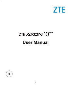Manual ZTE Axon 10 Pro Mobile Phone