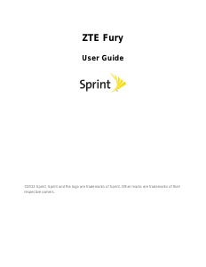Handleiding ZTE Fury (Sprint) Mobiele telefoon