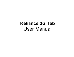 Manual ZTE Reliance 3G Tab Tablet