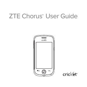 Handleiding ZTE Chorus (Cricket) Mobiele telefoon