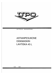 Bruksanvisning UPO Lahtiska 45L Diskmaskin