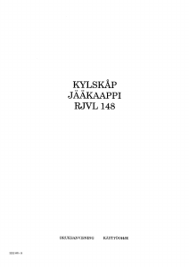 Käyttöohje Rosenlew RJVL148 Jääkaappi