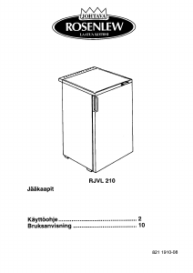 Bruksanvisning Rosenlew RJVL210 Kylskåp