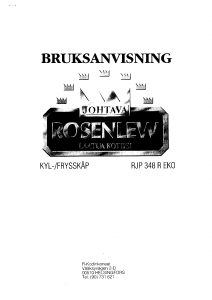 Bruksanvisning Rosenlew RJP348REKO Kyl-frys