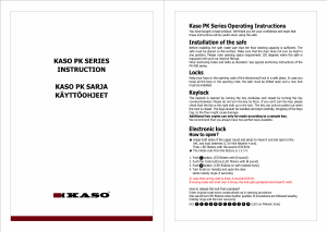 Handleiding Kaso PK-410 Kluis