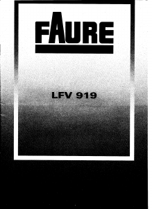 Mode d’emploi Faure LFV919 Lave-linge