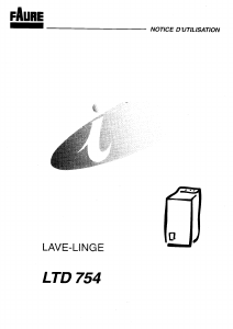 Mode d’emploi Faure LTD754 Lave-linge