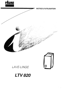 Mode d’emploi Faure LTV820 Lave-linge