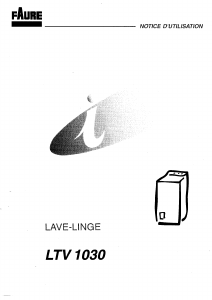 Mode d’emploi Faure LTV1030 Lave-linge