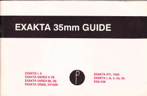 Manual Exakta VX1000 Camera