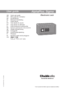 Käyttöohje Chubb AlphaPlus 6E Kassakaappi